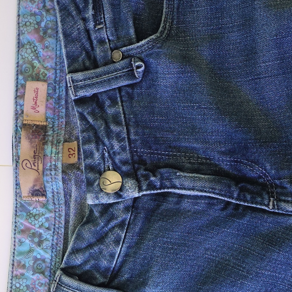 PAIGE Montecito Flare & Wide Leg Jeans Size 32 - Picture 2 of 8